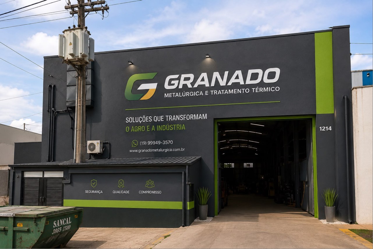Fachada da unidade da Granado Metalúrgica e Tratamento Térmico em Itapira-SP
